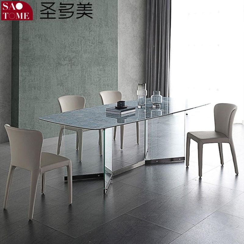 Modern Living Room Rock Board Furniture Acrylic Dining Table