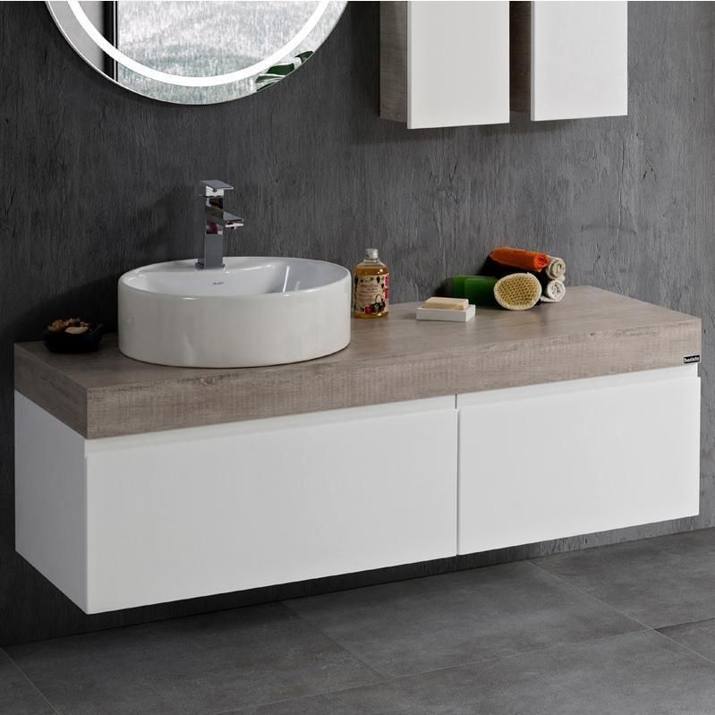 New White Simple Wall Mounted Waterproof Bathroom Cabinet