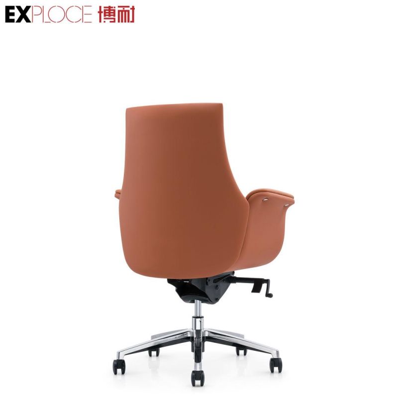 Elegant Design High Back PU Modern Fancy Metal and Leather Chair Dining Office Chair Living Room Kitchen Furniture