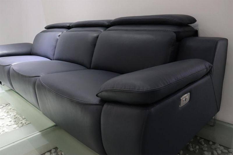 Furniture Wholesale China Special Sale Nordic Imported Black Leather Sofa