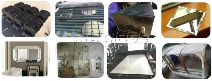 4mm, 5mm, Bathroom Beveled Silver Mirror