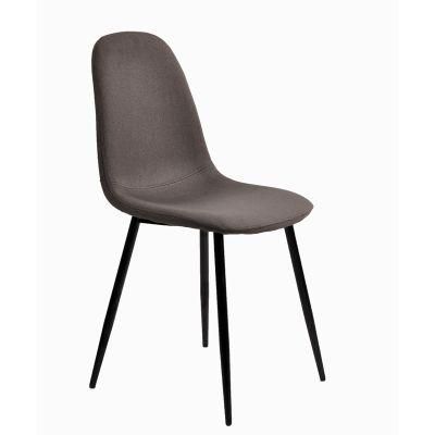 Modern Italian Manufactures Restaurant Furniture Luxury Wooden Dining Chairs Upholstered Chairs Metal Tube with Black Powder Costing Leg Chair