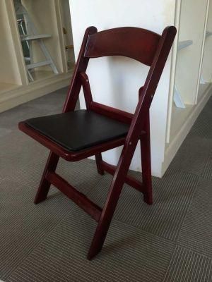 Mahogany Resin Folding Chair, PP Resin Wimbledon Chair