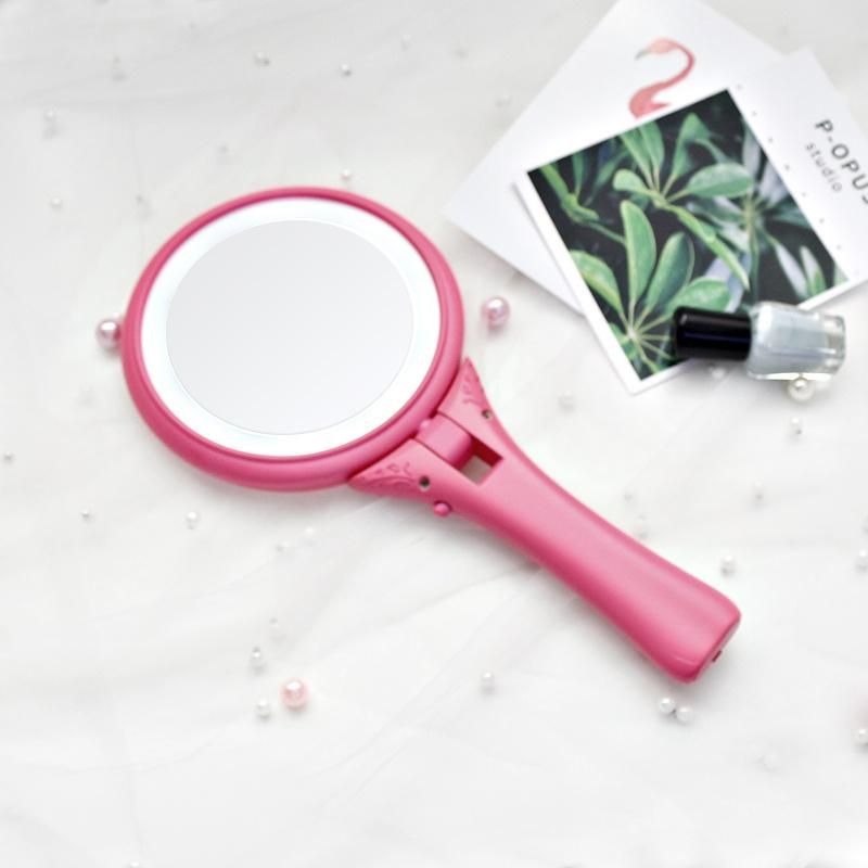 Makeup Mirror Fashion Durable Double Side Hand Carry Mirror