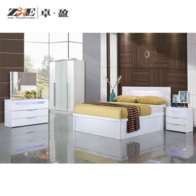 UK Design High Glossy Queen Bedroom Set for Home Furniture