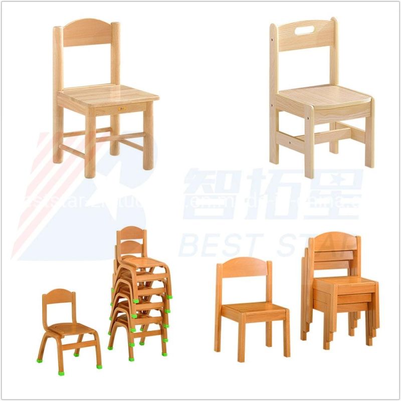 Kindergarten Preschool Furniture Day Care Center Kids Furniture, Children Stack-Able Solid Wood Chair, Nursery School Chair, Kids Chair, School Classroom Chair