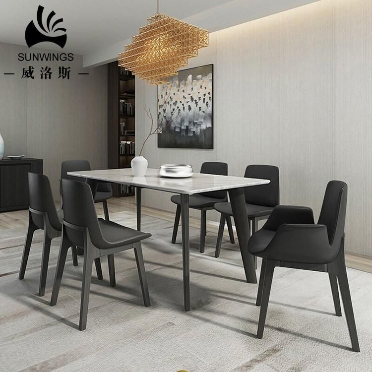 Modern Simply Furniture Ash Solid Wood Frame with MDF Top Dining Table for Living Room