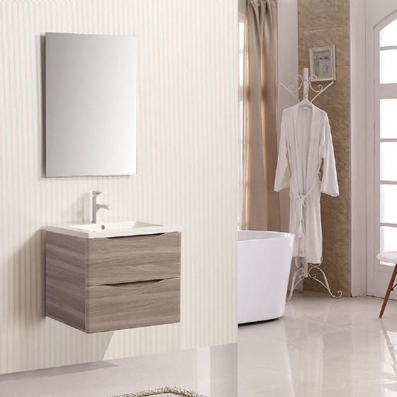 China Factory Wholesale Plywood Bathroom Vanity with Single Mirror