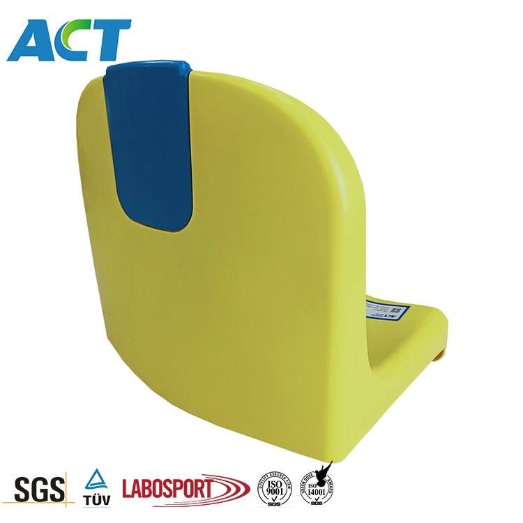 Floor Mounted Solid Plastic Bucket Seat with Full Backrest for Stadium