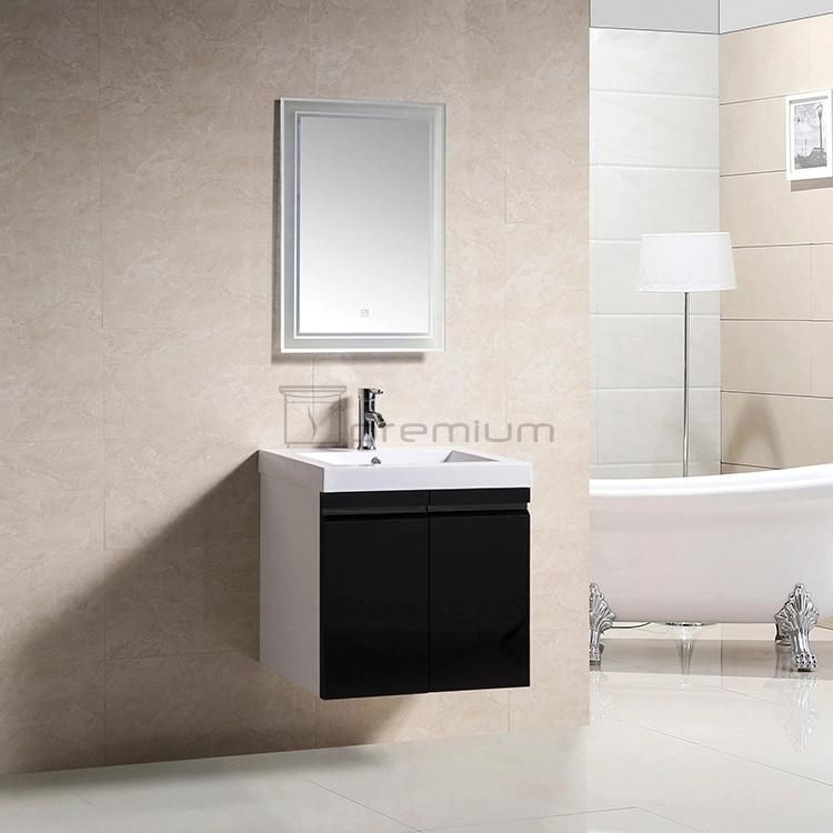 1000mm Width White Wall Mounted Modern Design PVC Bathroom Vanity Cabinet Furniture