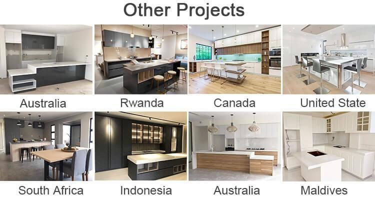 Custom Factory L Shape Modular Kitchen Cabinet Furniture