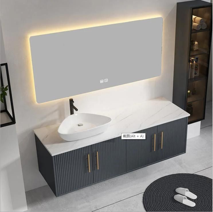 Rock Board Bathroom Cabinet Modern Light Luxury