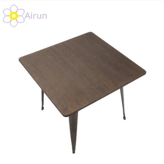 Home Metal Top Vintage Dining Table Metal Coffee Table with Metal Legs