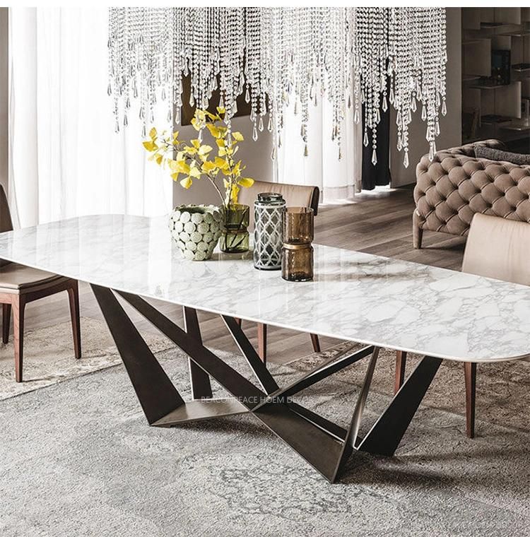 Modern Hotel Dining Room Simple Marble Top Table