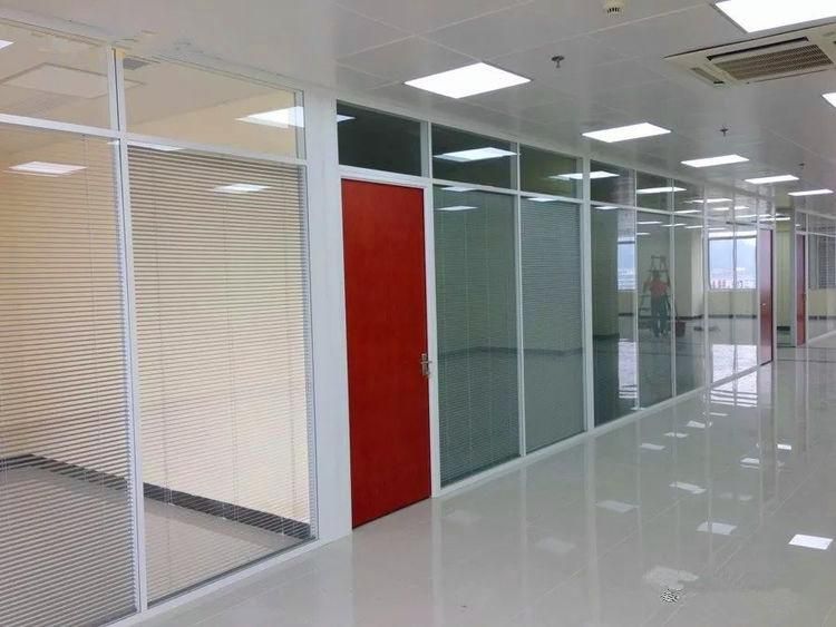 Modern Office Furniture Highdouble Glass Partitions with Shutters