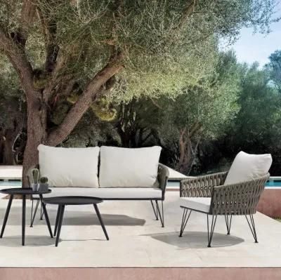 Modern Garden Furniture Sofa Patio Rattan Outdoor Lounge Set Hotel Home Corner Sofa Pool Side Leisure Sofa