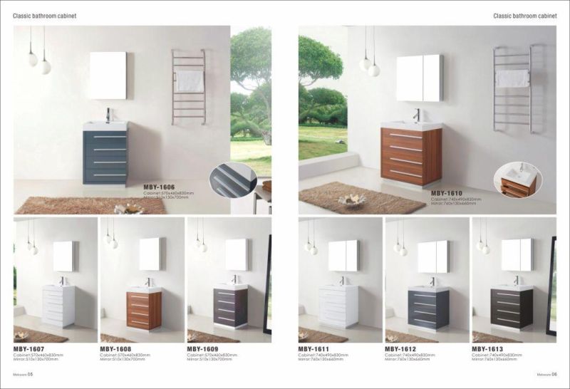 Wholesale MDF Bathroom Vanity with Mirror Cabinet China Supplier