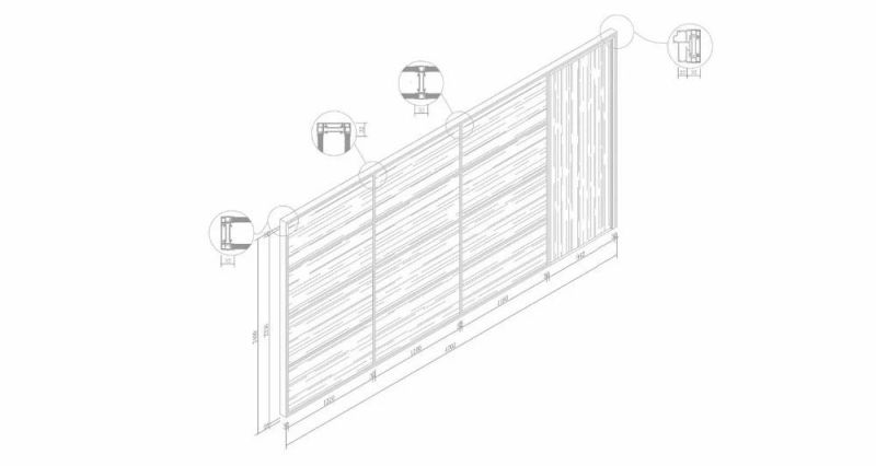 Shaneok Elegant Wood Texture Office Partition