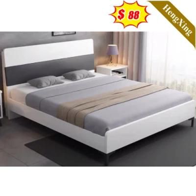 Luxury Hotel Furniture Bedroom Set Mattress Double King Size Bed with Big Headboard Wall