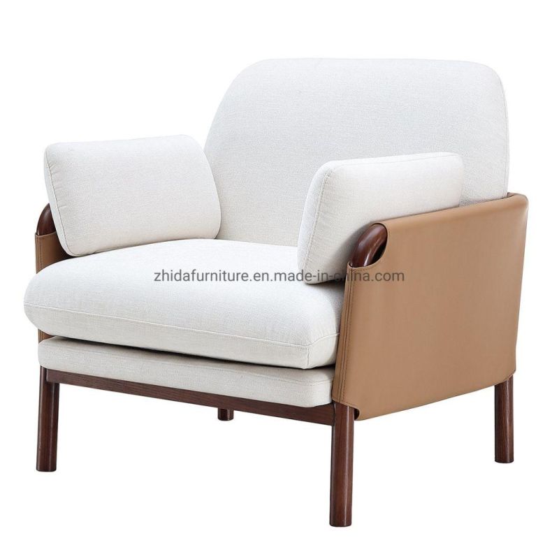 Leisure Fabric Bedroom Snap Living Room Furniture Wooden Chair