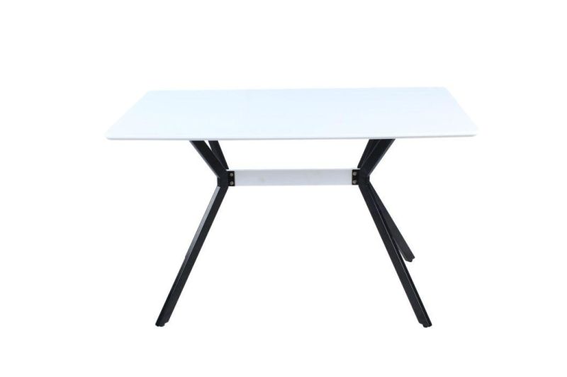 Nordic Style Home Furniture Sintered Stone MDF Top Dining Tables with Metal Legs