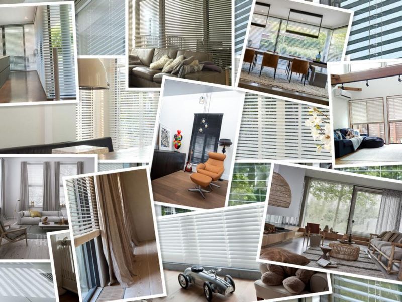 50 mm Slat Customized Size Block The Light Window Shutter Wooden Effect PVC Venetian Blinds for Home Decoration