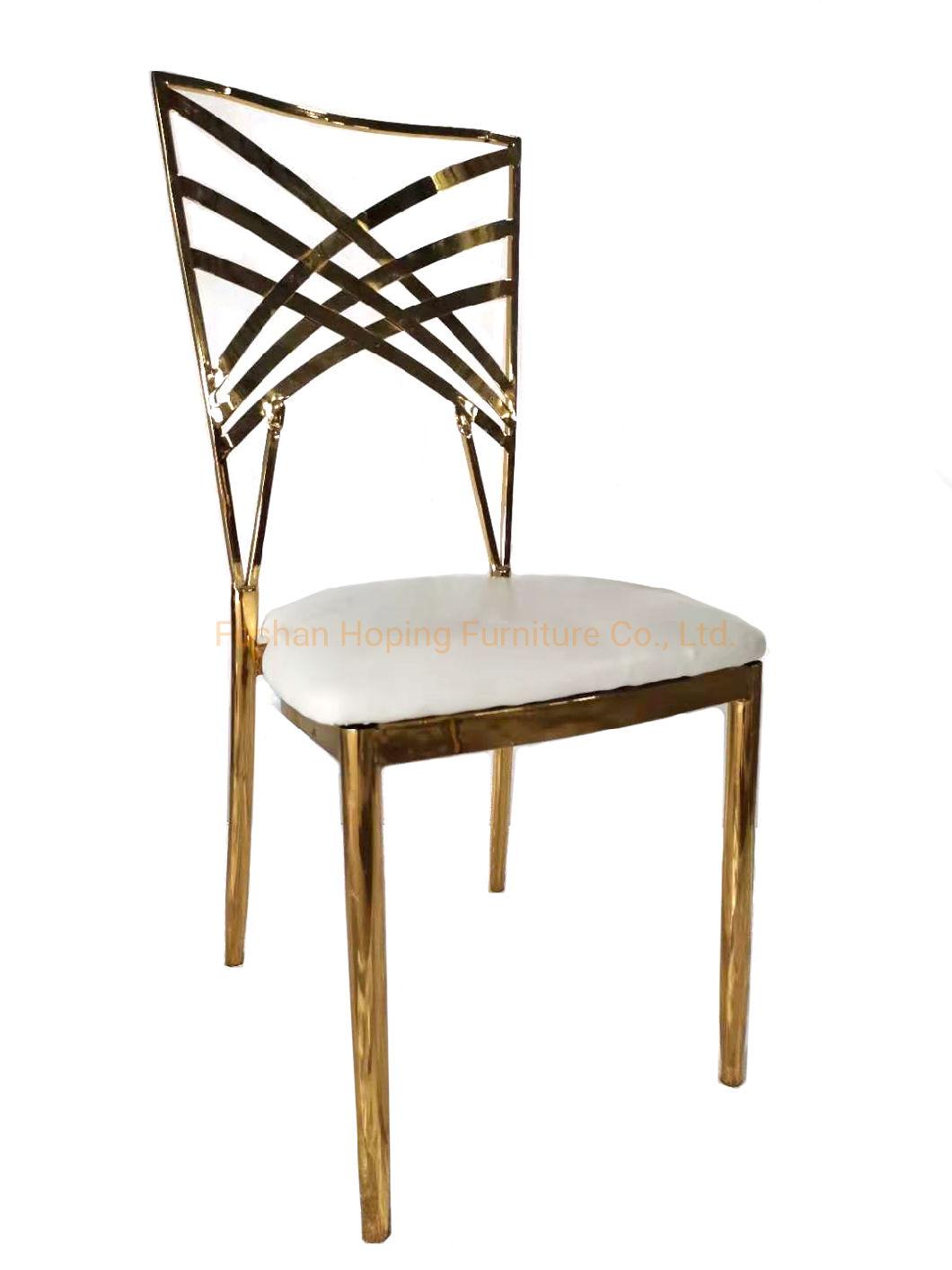 Hotel Furniture Leather Pholstered Stacking Banquet Chair with Crown Back Nordic Simple Dining Table and Chair Restaurant Stool Hotel Chair