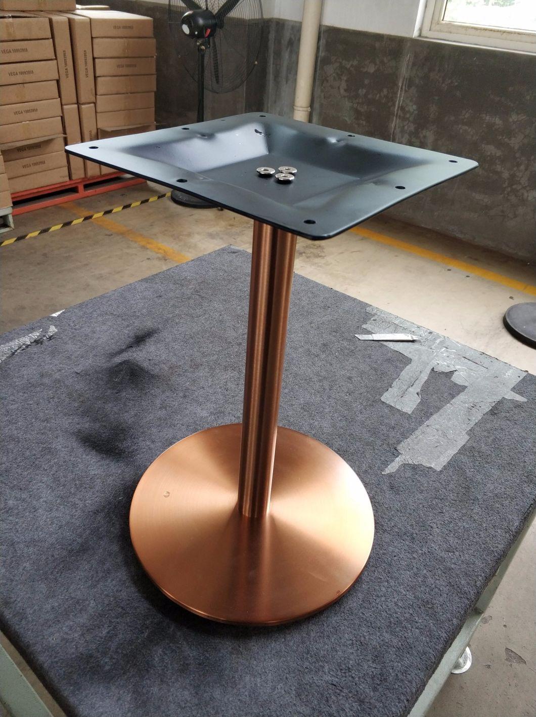 Metal Table Frame Modern Dining Table Stainless Steel Round Table