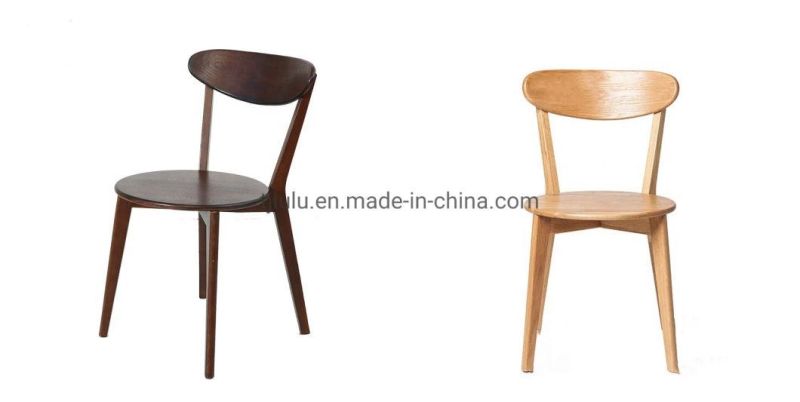 Wholesale Restaurant Cafe Lounge Dining Chair Wooden Round Seat Solid Wood Dining Furniture