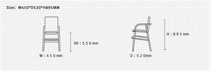 Modern Children Furniture Wood Child High Chair Baby Dining Chair for Restaurant