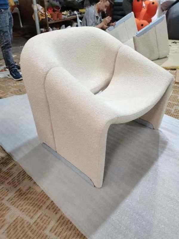 Modern M Shape Lobby Chairs Fiberglass Groovy Lounge Chair for Hotel Furniture