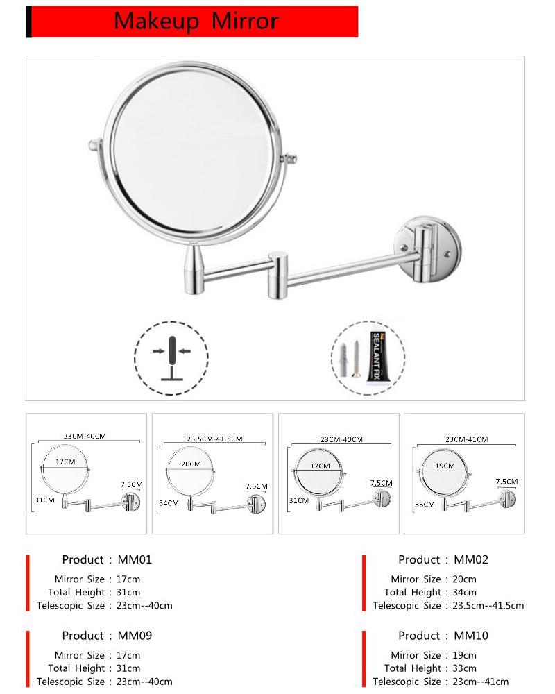 Hotel Project Diameter 60cm Frameless LED Round Bathroom Mirror