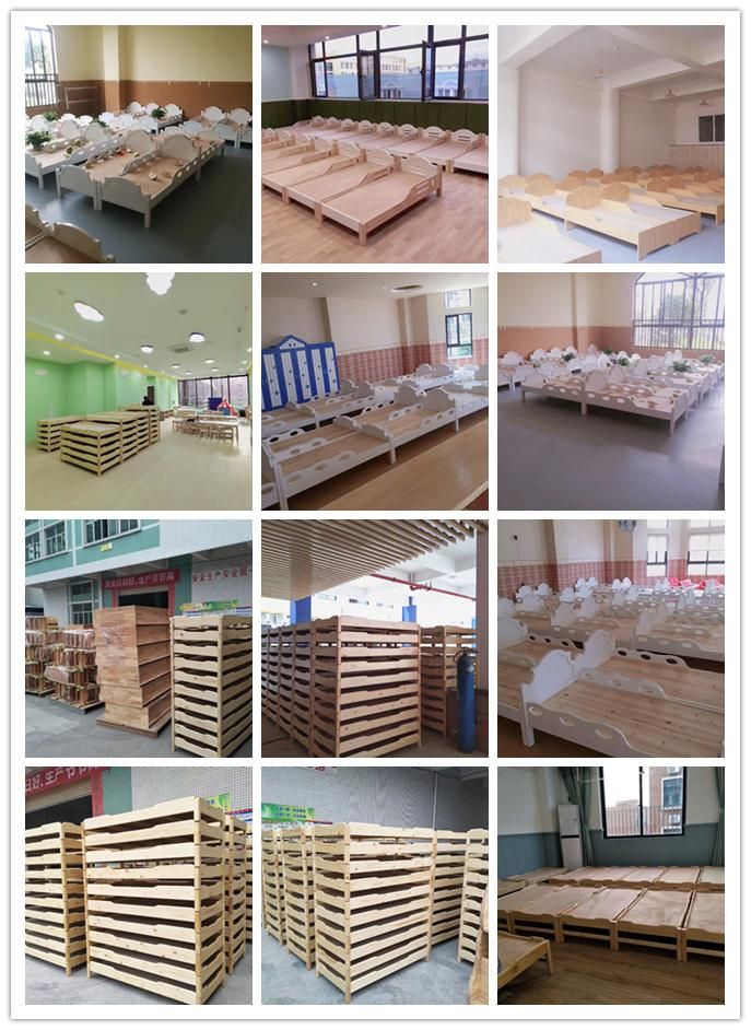 Kindergarten Baby Bed, Daycare Bed, Kids Stack-Able Bed, Kindergarten Bedroom School Furniture Wooden Bed, Classroom Furniture Nursery Bed