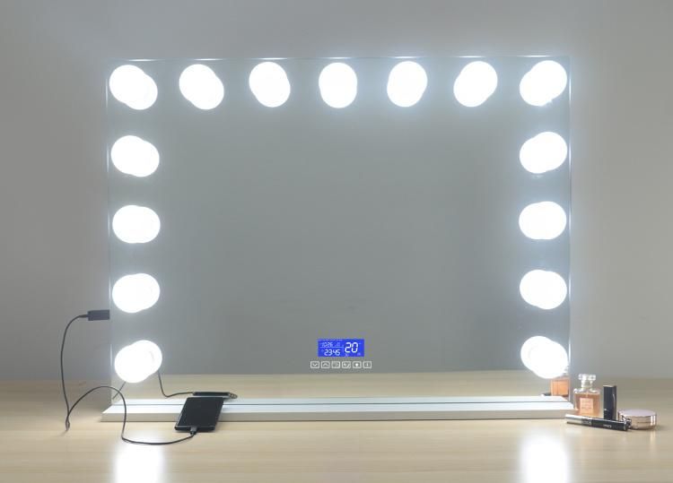 MDF Base LED Makeup Hollywood Mirror for Home Decorations Salon Furniture