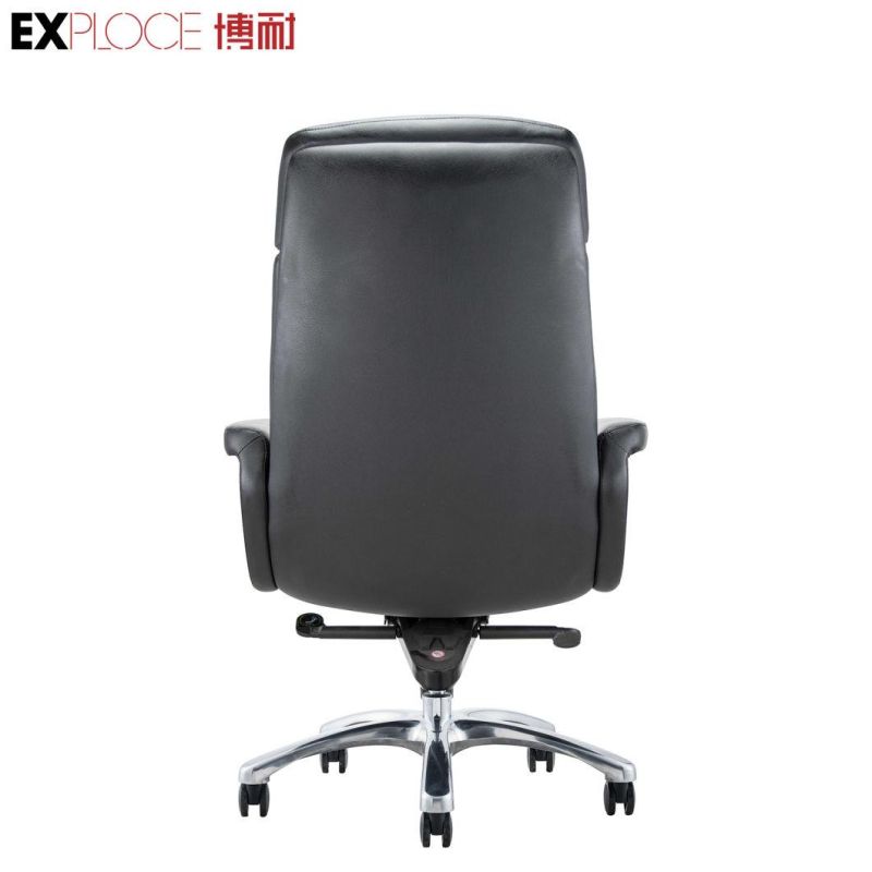 Design High Back PU Chair Modern Fancy Metal and Leather Elegant Dining Office Chair Living Room Kitchen Furniture