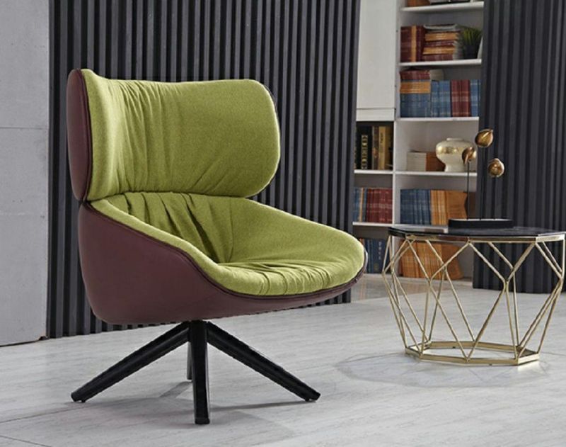 Wholesale Price Leisure Lounge Villa Modern Single Accent Chair Wooden Leg Chair