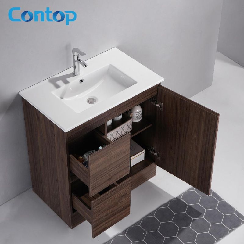 Wood MDF Marble Floor-Standing Storage Modern Bathroom Vanity Cabinet