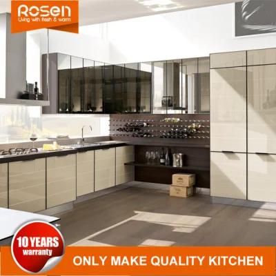 Custom Simple Modern Design MDF Lacquer Kitchen Cabinets