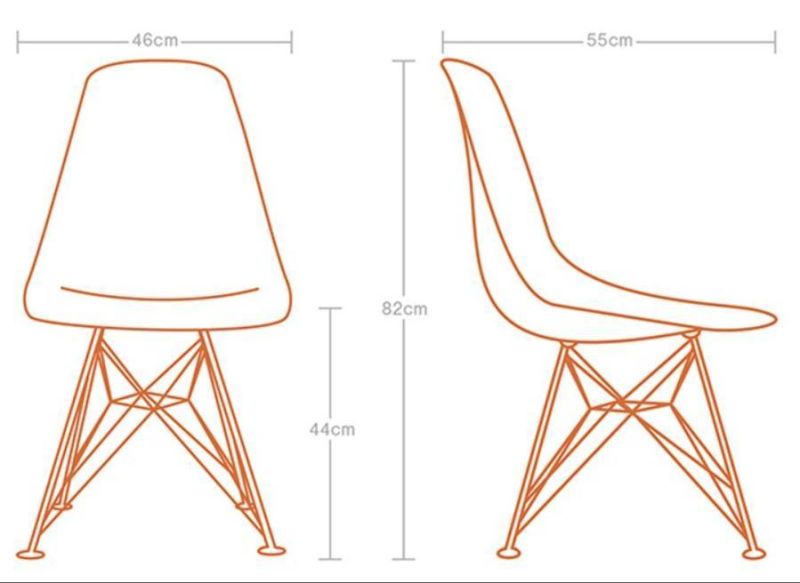 Hot-Sale Modern Cheap Beech Wood Legs Dining Plastic Restaurant Chair for Living Room, PP Dinner Chair for Dining Room