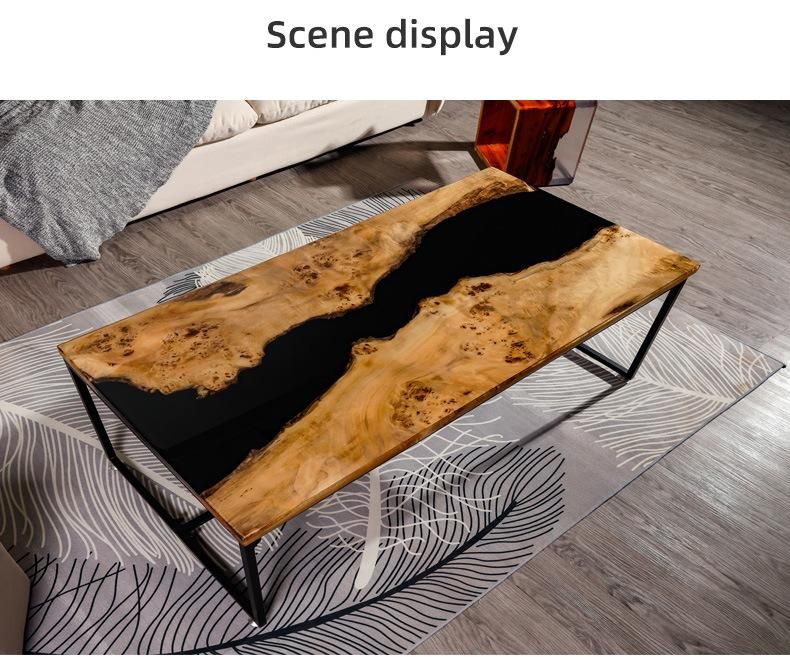 High Quality Modern Dining Table Latest Epoxy Resin Wood Dining Table for Dining Room Home and Hotel