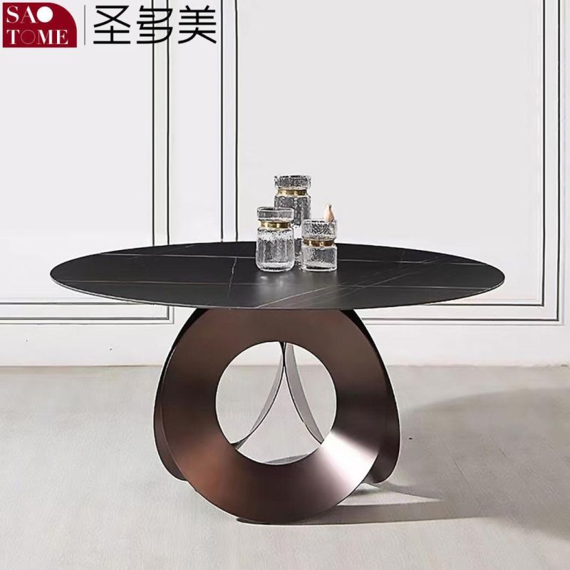 Round Shape Black or White Dining Table