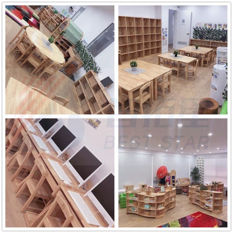 School Classroom Solid Wood Chair, Kindergarten Preschool Day Care Center Room Furniture Children Chair, Nursery School Chair, Wood Child Care Center Kids Chair