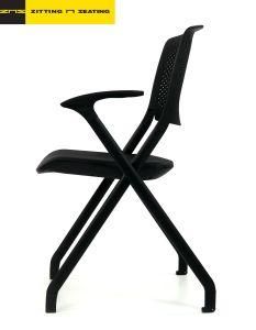 Black Stackable Furniture Mesh Chair with Armrest