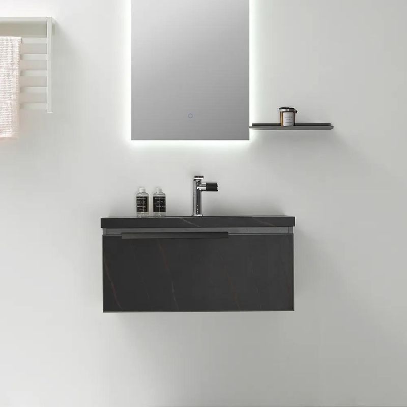 Modern Floating Bathroom Vanity Wall Mounted with Sink, Side Cabinet for Option