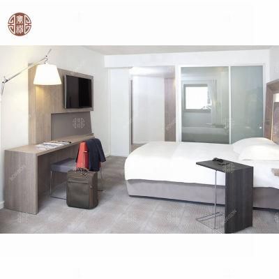 Deluxe Hotel Concise Furniture Teak Wood Hotel Bedroom Set Factory Hotel Sleeping Room Furniture