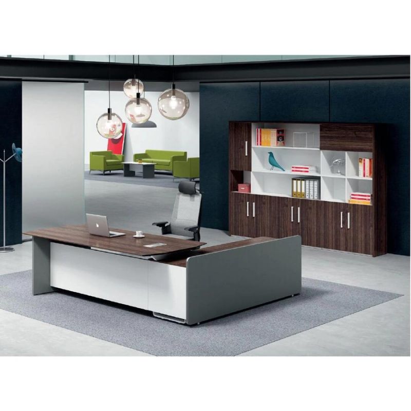 Wooden L Shape Office Desk Modern Design Custom Executive Desk