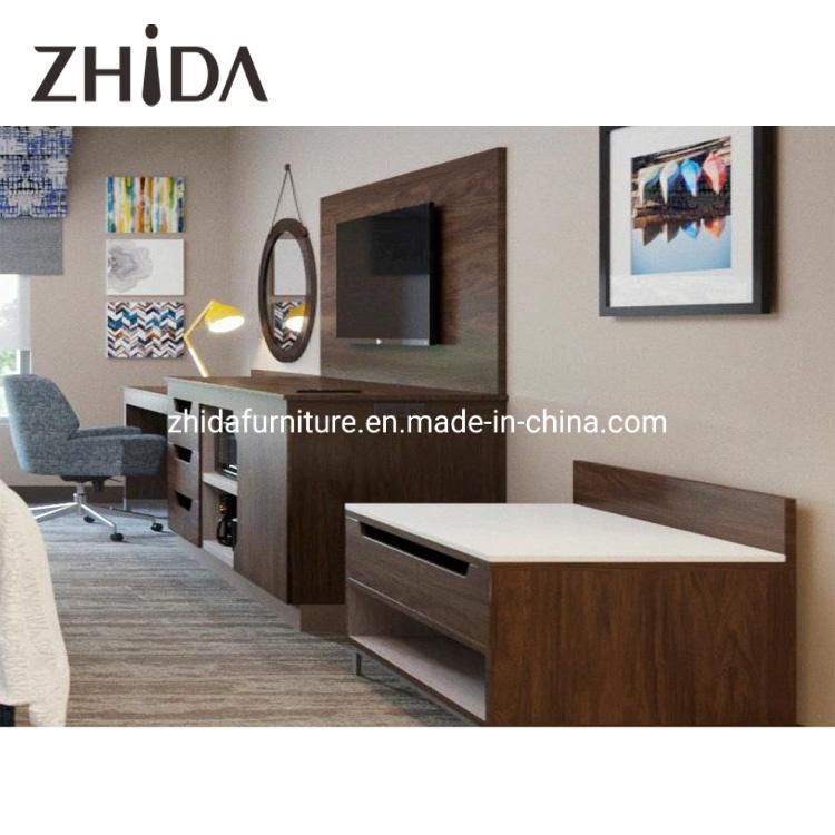 Chinese Wooden Luxury Hotel Standard Bedroom Furniture Set