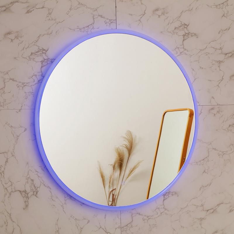 China Silver Jh Glass Furniture Make up LED Bathroom Mirror with Factory Price