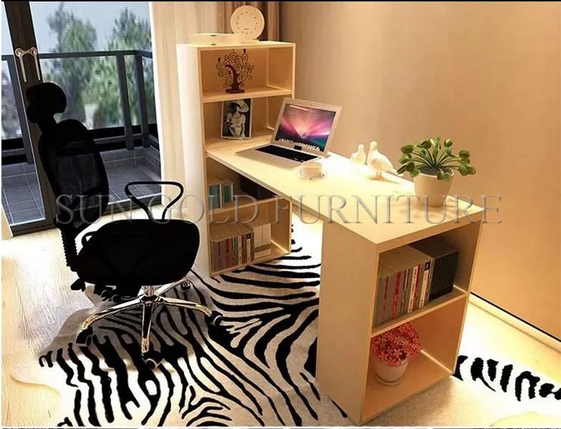 Product Wooden Bookcase with Study Table Custom Computer Tables (SZ-CDT036)