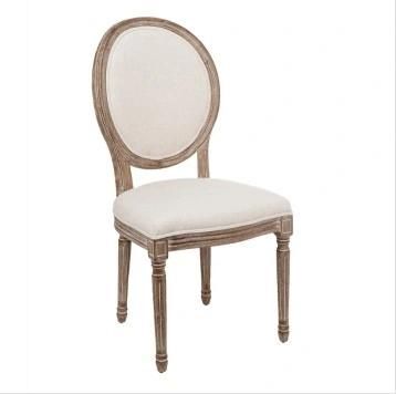 White Wood Louis Banquet Chair